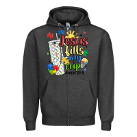Charcoal Heather autism jesus fills my cup Zipper Hoodie - MaliasSmallBusiness