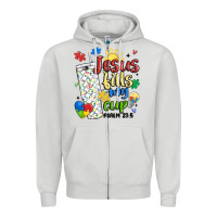 Dove Grey autism jesus fills my cup Zipper Hoodie - MaliasSmallBusiness