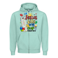 Seafoam autism jesus fills my cup Zipper Hoodie - MaliasSmallBusiness