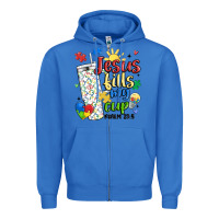 True Royal autism jesus fills my cup Zipper Hoodie - MaliasSmallBusiness