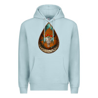 Blue Mist leopard bullskull teardrop earrings Premium Hoodie - Jasminsmagicworld