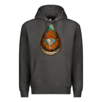 Charcoal Heather leopard bullskull teardrop earrings Premium Hoodie - Jasminsmagicworld
