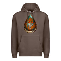Coffee leopard bullskull teardrop earrings Premium Hoodie - Jasminsmagicworld