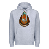 Heather Grey leopard bullskull teardrop earrings Premium Hoodie - Jasminsmagicworld