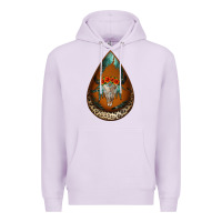 Lilac leopard bullskull teardrop earrings Premium Hoodie - Jasminsmagicworld