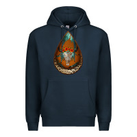 Navy leopard bullskull teardrop earrings Premium Hoodie - Jasminsmagicworld