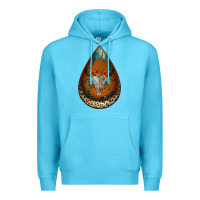 Ocean Blue leopard bullskull teardrop earrings Premium Hoodie - Jasminsmagicworld