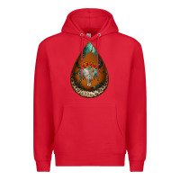 Red leopard bullskull teardrop earrings Premium Hoodie - Jasminsmagicworld