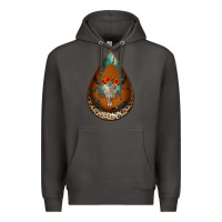 Smoke leopard bullskull teardrop earrings Premium Hoodie - Jasminsmagicworld