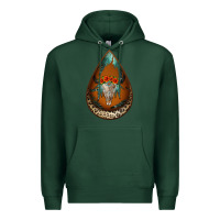 Sports Green leopard bullskull teardrop earrings Premium Hoodie - Jasminsmagicworld