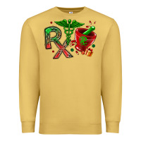 Antique Gold rx christmas pharmacy Premium Sweatshirt - MaliasSmallBusiness