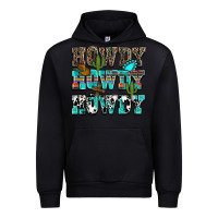 Black Western Howdy Howdy Howdy Urban Hoodie - HowdyJamesFarm