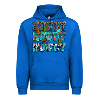 Cobalt Western Howdy Howdy Howdy Urban Hoodie - HowdyJamesFarm