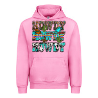 Fuchsia Pink Western Howdy Howdy Howdy Urban Hoodie - HowdyJamesFarm