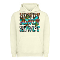 Pigment Pistachio Western Howdy Howdy Howdy Urban Hoodie - HowdyJamesFarm