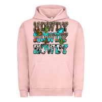 Pigment Salmon Western Howdy Howdy Howdy Urban Hoodie - HowdyJamesFarm