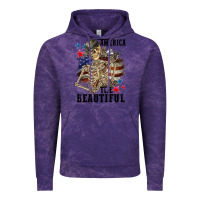 Cloud Purple America the beautiful 4th of july Vintage Hoodie - CowGirlArtShop