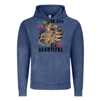 Vintage Denim America the beautiful 4th of july Vintage Hoodie - CowGirlArtShop