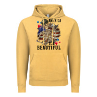 Vintage Mustard America the beautiful 4th of july Vintage Hoodie - CowGirlArtShop