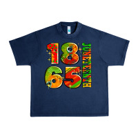 Navy 1865 juneteenth Urban Heavy Tee - AdoDesignShop