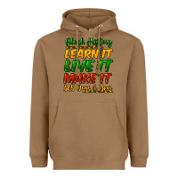 Toasted Coconut black history learn it live it make it 365 days a Heavyweight Hoodie - NancyCooperArtShop
