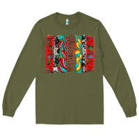Army Green cinco de mayo vibes brushstrokes Long Sleeve Tee - Artiststas