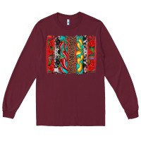 Burgundy cinco de mayo vibes brushstrokes Long Sleeve Tee - Artiststas