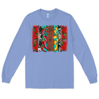 Colony Blue cinco de mayo vibes brushstrokes Long Sleeve Tee - Artiststas
