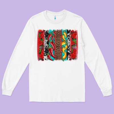 Cinco De Mayo Vibes Brushstrokes Long Sleeve Tee Designed By Artiststas