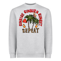 Heather Grey sunrise sunburn sunnset repeat Heavyweight Sweatshirt - CowhideDigitalArt