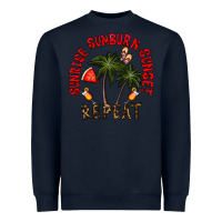 Navy sunrise sunburn sunnset repeat Heavyweight Sweatshirt - CowhideDigitalArt