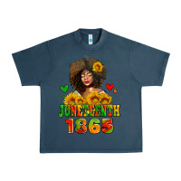 Midnight Navy afro woman juneteenth 1865 Urban Heavy Tee - AdoDesignShop