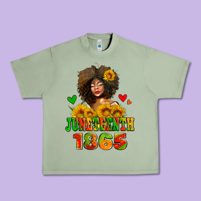 Afro Woman Juneteenth 1865 Urban Heavy Tee Designed By Adodesignshop