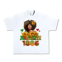 White afro woman juneteenth 1865 Urban Heavy Tee - AdoDesignShop