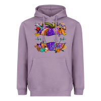 Lavender halloween nurse pumpkin custom name Heavyweight Hoodie - NancyCooperArtShop