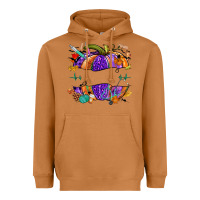 Meerkat halloween nurse pumpkin custom name Heavyweight Hoodie - NancyCooperArtShop