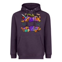 Plum halloween nurse pumpkin custom name Heavyweight Hoodie - NancyCooperArtShop
