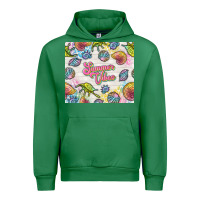 Emerald summer vibes with sea shells Urban Hoodie - TumblerDesignByShophia