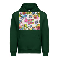 Forest Green summer vibes with sea shells Urban Hoodie - TumblerDesignByShophia