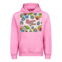 Fuchsia Pink summer vibes with sea shells Urban Hoodie - TumblerDesignByShophia