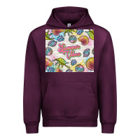 Mauve Wine summer vibes with sea shells Urban Hoodie - TumblerDesignByShophia