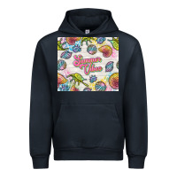 Navy summer vibes with sea shells Urban Hoodie - TumblerDesignByShophia