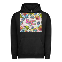 Pigment Black summer vibes with sea shells Urban Hoodie - TumblerDesignByShophia
