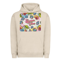 Pigment French Oak summer vibes with sea shells Urban Hoodie - TumblerDesignByShophia