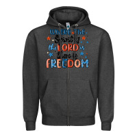 Charcoal Heather where the spirit of the lord is there is freedom Zipper Hoodie - MaliasSmallBusiness