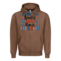 Chestnut where the spirit of the lord is there is freedom Zipper Hoodie - MaliasSmallBusiness