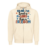 Sandshell where the spirit of the lord is there is freedom Zipper Hoodie - MaliasSmallBusiness