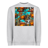 Heather Grey western sunset bison and sunflowers seamless pattern Heavyweight Sweatshirt - HRA Design Shop