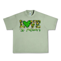 Oil Green love st patrick s heart Urban Heavy Tee - JahusDesignShop