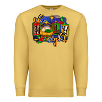 Antique Gold oh holy night with baby jesus for christmas Premium Sweatshirt - MaliasSmallBusiness